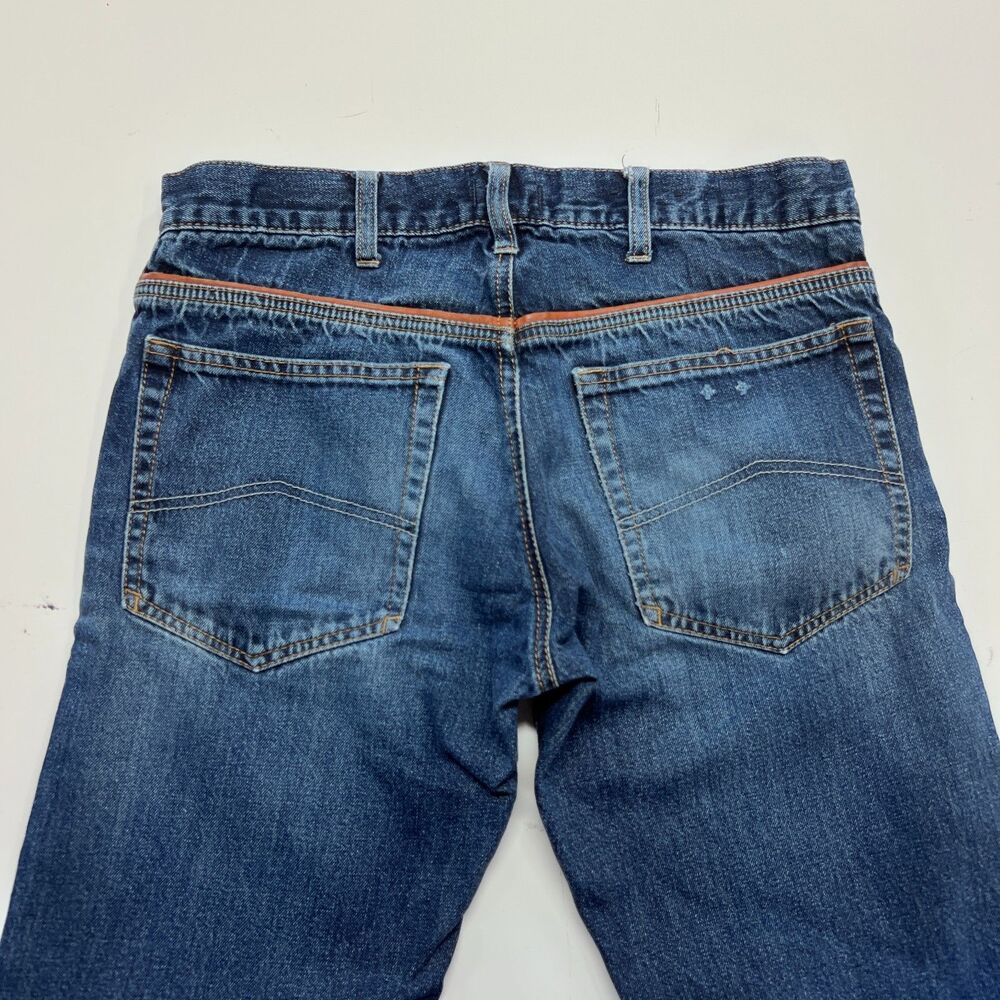 Armani Jeans J23 Slim Men’s 30x34 Blue Button Fly Straight Denim Pants - Picture 7 of 8